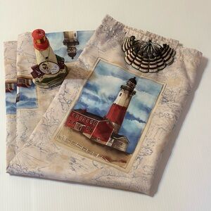 Lighthouse Print Shower Curtain Cloth